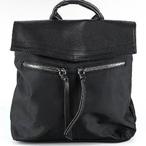Botkier Trigger Nylon Mini Backpack Black Logo Straps